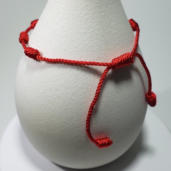 DOUBLE PROTECTION EVIL EYE Drawstring Bracelet Red - Picture 5 of 5